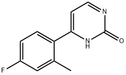 2-Hydroxy-4-(4-fluoro-2-methylphenyl)pyrimidine 구조식 이미지
