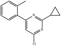 4-Chloro-6-(2-tolyl)-2-cyclopropylpyrimidine Structure