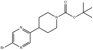 2-Bromo-5-(1-Boc-piperidin-4-yl)pyrazine Structure