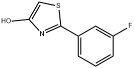 2-(3-Fluorophenyl)-4-hydroxythiazole 구조식 이미지