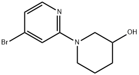 4-Bromo-2-(3-hydroxypiperidin-1-yl)pyridine Structure