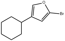 2-Bromo-4-(cyclohexyl)furan Structure