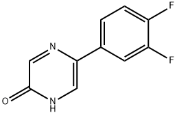 2-Hydroxy-5-(3,4-difluorophenyl)pyrazine 구조식 이미지