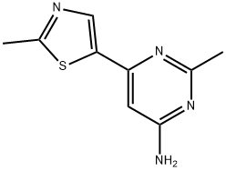4-Amino-2-methyl-6-(2-methyl-5-thiazolyl)pyrimidine Structure