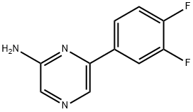 2-Amino-6-(3,4-difluorophenyl)pyrazine Structure