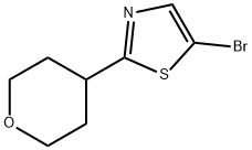 5-Bromo-2-(tetrahydropyran-4-yl)thiazole 구조식 이미지