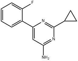 4-Amino-6-(2-fluorophenyl)-2-cyclopropylpyrimidine Structure