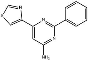 4-Amino-2-phenyl-6-(4-thiazolyl)pyrimidine Structure