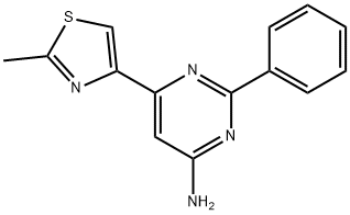 4-Amino-2-phenyl-6-(2-methyl-4-thiazolyl)pyrimidine Structure