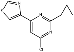 4-Chloro-6-(4-thiazolyl)-2-cyclopropylpyrimidine Structure