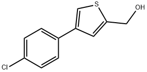 (4-(4-chlorophenyl)thiophen-2-yl)methanol 구조식 이미지
