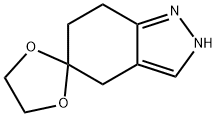 spiro[1,3-dioxolane-2,5'-1,4,6,7-tetrahydroindazole] 구조식 이미지