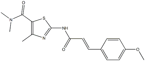 2-{[3-(4-methoxyphenyl)acryloyl]amino}-N,N,4-trimethyl-1,3-thiazole-5-carboxamide 구조식 이미지