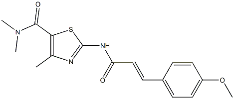 2-{[3-(4-methoxyphenyl)acryloyl]amino}-N,N,4-trimethyl-1,3-thiazole-5-carboxamide Structure