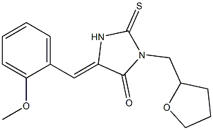 5-(2-methoxybenzylidene)-3-(tetrahydro-2-furanylmethyl)-2-thioxo-4-imidazolidinone Structure