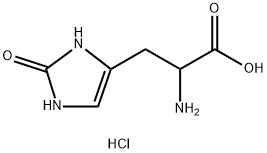 1H-Imidazole-4-propanoic acid, α-amino-2,3-dihydro-2-oxo-, hydrochloride (1:1) Structure