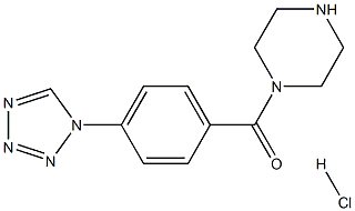 1-[4-(1H-1,2,3,4-tetrazol-1-yl)benzoyl]piperazine hydrochloride Structure