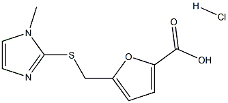 5-{[(1-methyl-1H-imidazol-2-yl)sulfanyl]methyl}furan-2-carboxylic acid hydrochloride 구조식 이미지