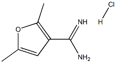 2,5-dimethylfuran-3-carboximidamide hydrochloride Structure