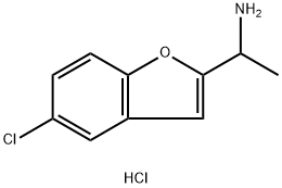 1-(5-chloro-1-benzofuran-2-yl)ethan-1-amine hydrochloride Structure