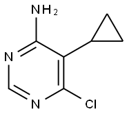 6-CHLORO-5-CYCLOPROPYLPYRIMIDIN-4-AMINE 구조식 이미지