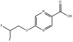 5-(2,2-difluoroethoxy)pyrazine-2-carboxylic acid Structure