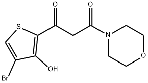 1-(4-bromo-3-hydroxythiophen-2-yl)-3-morpholinopropane-1,3-dione Structure