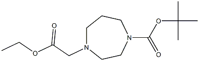 tert-butyl 4-(2-ethoxy-2-oxoethyl)-1,4-diazepane-1-carboxylate Structure