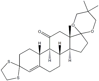 Estr-4-ene-3,11,17-trione 3-(ethylene dithioketal) 17-(2,2-dimethylpropane-1,3-diyl ketal) Structure