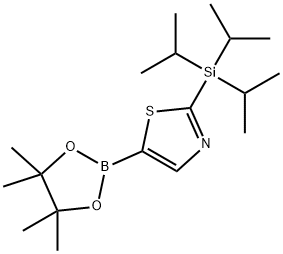 2-(triisopropylsilyl)-5-(4,4,5,5-tetramethyl-1,3,2-dioxaborolan-2-yl)thiazole 구조식 이미지