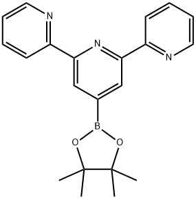 4'-(4,4,5,5-Tetramethyl-[1,3,2]dioxaborolan-2-yl)-[2,2':6',2'']terpyridine Structure