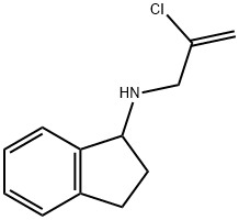 N-(2-chloroprop-2-en-1-yl)-2,3-dihydro-1H-inden-1-amine 구조식 이미지