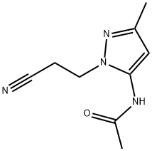 N-[1-(2-cyanoethyl)-3-methyl-1H-pyrazol-5-yl]acetamide Structure