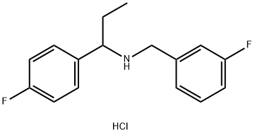 [(3-fluorophenyl)methyl][1-(4-fluorophenyl)propyl]amine hydrochloride Structure