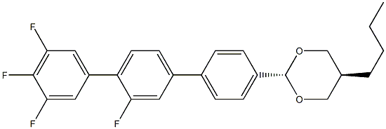 trans-5-butyl-2-(3',3'',4'',5''-tetrafluoro-1,1':4',1''-terphenyl-4-yl)-1,3-dioxane Structure