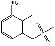 3-(methanesulfonylmethyl)-2-methylaniline Structure