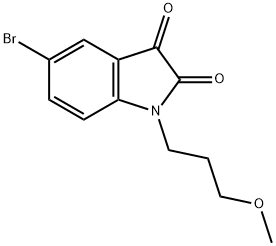 5-bromo-1-(3-methoxypropyl)-2,3-dihydro-1H-indole-2,3-dione 구조식 이미지