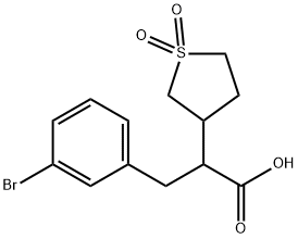 3-(3-bromophenyl)-2-(1,1-dioxo-1lambda6-thiolan-3-yl)propanoic acid Structure