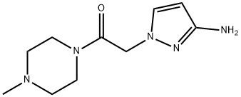 2-(3-amino-1H-pyrazol-1-yl)-1-(4-methylpiperazin-1-yl)ethan-1-one 구조식 이미지