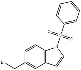 5-(broMoMethyl)-1-(phenylsulfonyl)-1H-indole Structure