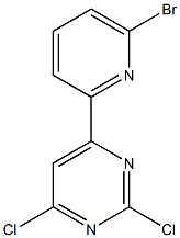 2,4-dichloro-6-(6'-bromo-2'-pyridyl)pyrimidine Structure