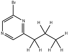 2-Bromo-6-(n-propyl-d7)-pyrazine Structure