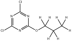 4,6-Dichloro-2-(n-propoxy-d7)-triazine 구조식 이미지