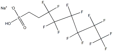 sodium hydrogen (3,3,4,4,5,5,6,6,7,7,8,8,8-tridecafluorooctyl)phosphonate Structure