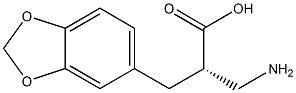 (S)-3-amino-2-(benzo[d][1,3]dioxol-5-ylmethyl)propanoicacid Structure