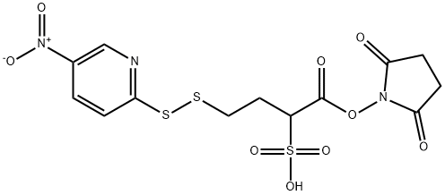 1-(2,5-Dioxopyrrolidin-1-yloxy)-4-((5-nitropyridin-2-yl)disulfanyl)-1-oxobutane-2-sulfonic acid Structure