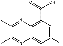 7-fluoro-2,3-dimethylquinoxaline-5-carboxylic acid Structure