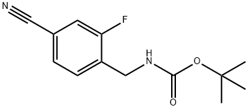 Tert-butyl 4-cyano-2-fluorobenzylcarbamate Structure