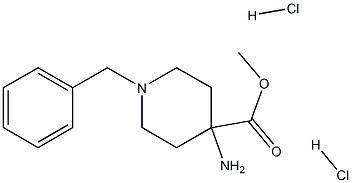 1-Benzyl-4-Amino-4-methoxycarbonylpiperidine dihydrochloride 구조식 이미지