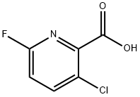 6-fluoro-3-chloro-2-pyridinecarboxylic acid Structure